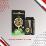 Destilado MUHA MEDS Jack Herer sativa con aroma cítrico y efecto energizante. - Destilados Cali
