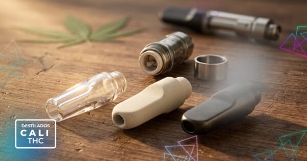 ¿De qué está hecha la boquilla de tu cartucho THC y por qué eso cambia el sabor?